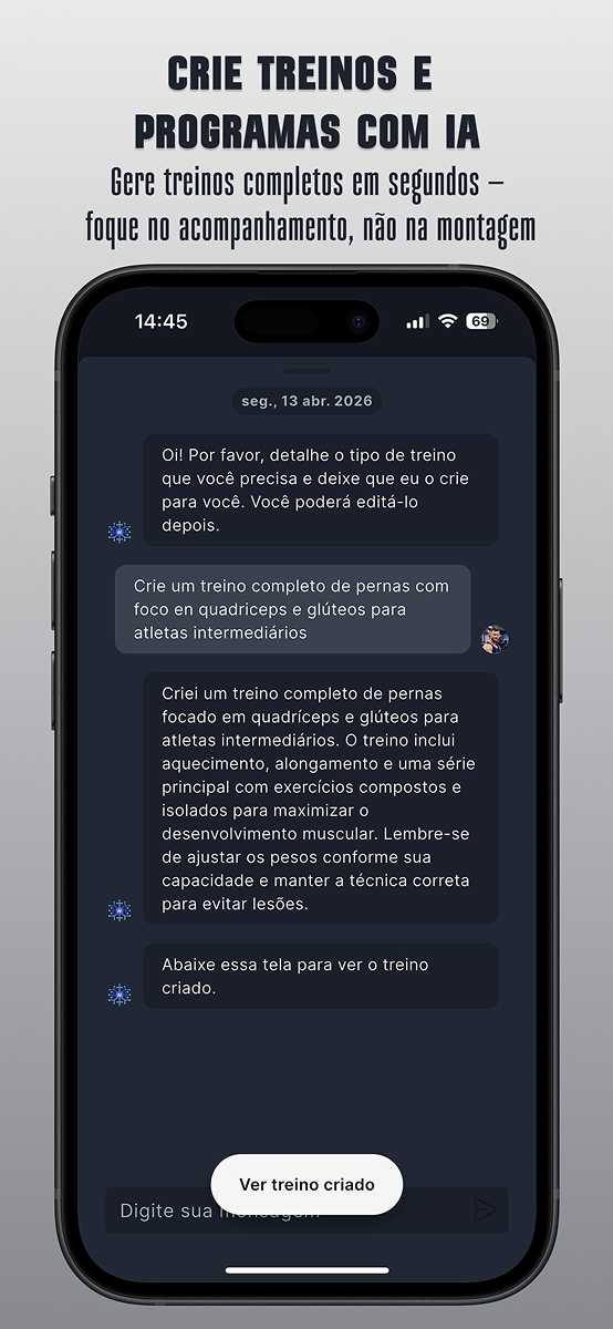 Interface do Endor Fitness para personal trainers - Tela 4