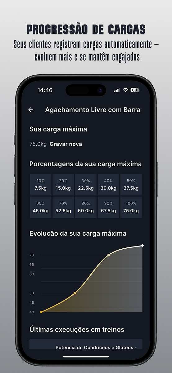 Interface do Endor Fitness para personal trainers - Tela 6
